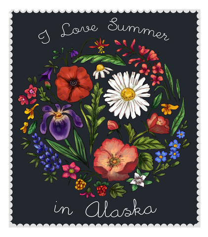 Rectangular I Love Summer in AK